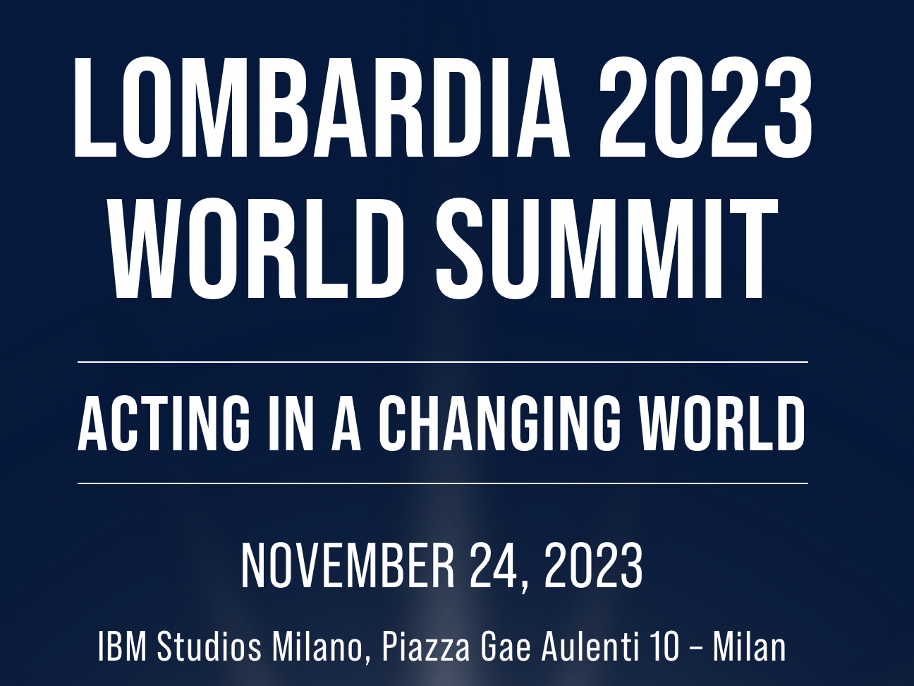 Lombardia 2023 World Summit
